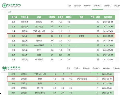 面瓜今日价格查询,市场行情实时更新”